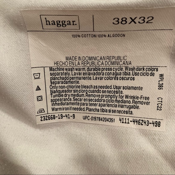 Haggar generations Men's Khaki Pants 38 X 32 Flat Front Hidden Comfort Waistband - Picture 11 of 12